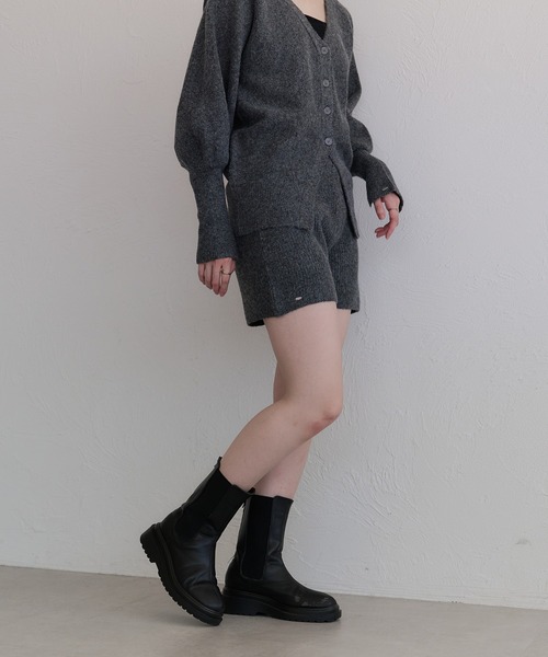 raffime（ラフィミー）の「【セットアップ可能】メランジニットショートパンツ（その他パンツ・レディース・ブラウン/アイボリー/グレー・フリー）」の3枚目の写真
