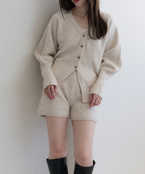 新品未使用misha and puff ニットショートパンツ セール】【セットアップ可能】メランジニットショートパンツ（その他