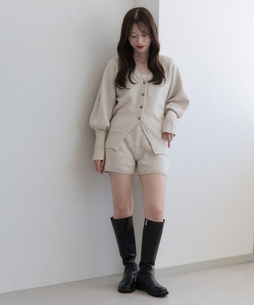 raffime（ラフィミー）の「【セットアップ可能】メランジニットショートパンツ（その他パンツ・レディース・ブラウン/アイボリー/グレー・フリー）」の9枚目の写真