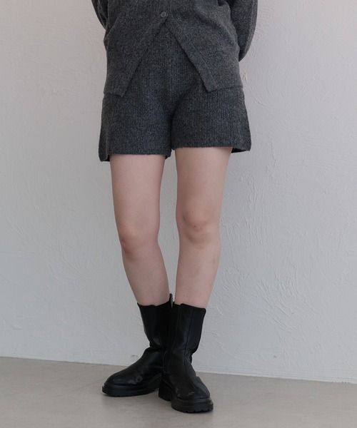 セール】【セットアップ可能】メランジニットショートパンツ（その他