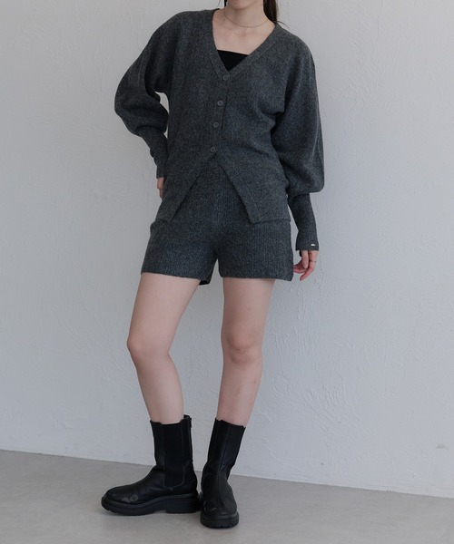 raffime（ラフィミー）の「【セットアップ可能】メランジニットショートパンツ（その他パンツ・レディース・ブラウン/アイボリー/グレー・フリー）」の13枚目の写真