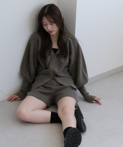 raffime（ラフィミー）の「【セットアップ可能】メランジニットショートパンツ（その他パンツ・レディース・ブラウン/アイボリー/グレー・フリー）」の20枚目の写真