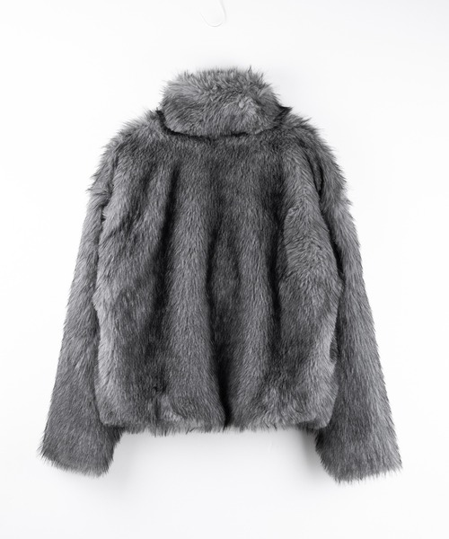 3color 】ダブルジップスタンドカラーミックスファージャケット