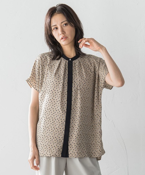 セール】【WEB限定】プリントアムンゼンブラウス≪洗濯機で洗える/透け