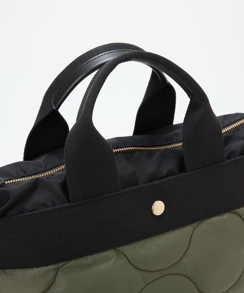 Breath TOPKAPI(ブレストプカピ)の「【Breath TOPKAPI】RIPPLE リプル キルティング ショルダー付き 縦型 トートバッグ / 撥水 / 軽量(トートバッグ・レディース・ブラウン/ブラック/カーキ・FREE)」の12枚目の写真