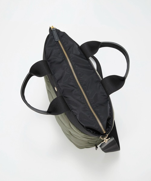 Breath TOPKAPI(ブレストプカピ)の「【Breath TOPKAPI】RIPPLE リプル キルティング ショルダー付き 縦型 トートバッグ / 撥水 / 軽量(トートバッグ・レディース・ブラウン/ブラック/カーキ・FREE)」の16枚目の写真