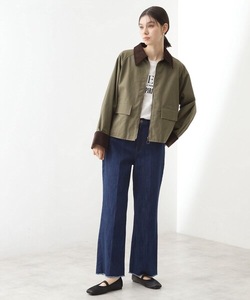 THE SHOP TK （ザ ショップ ティーケー ）の「デニムフレアパンツ【洗濯機可】（デニムパンツ・レディース・ブルー/ネイビー・13/12）」の12枚目の写真