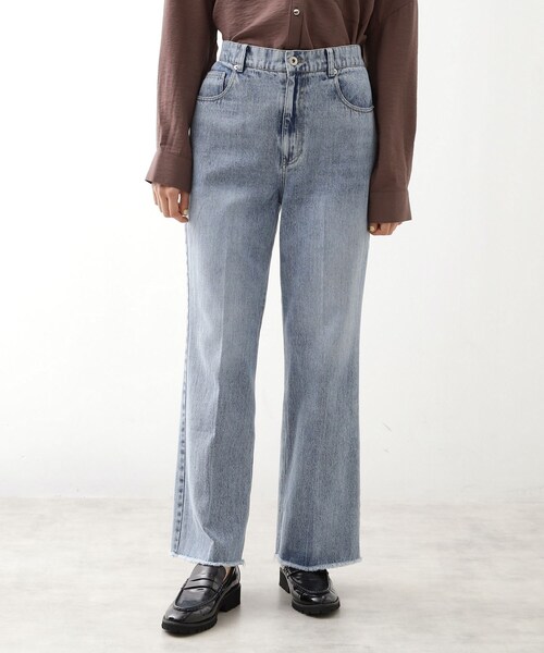 THE SHOP TK （ザ ショップ ティーケー ）の「デニムフレアパンツ【洗濯機可】（デニムパンツ・レディース・ブルー/ネイビー・13/12）」の9枚目の写真