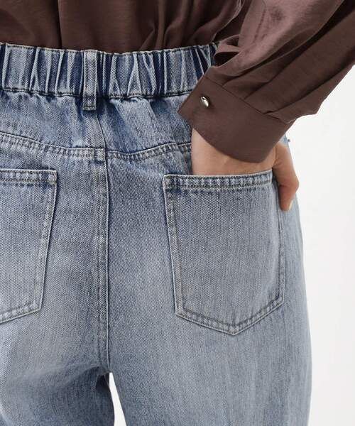 THE SHOP TK （ザ ショップ ティーケー ）の「デニムフレアパンツ【洗濯機可】（デニムパンツ・レディース・ブルー/ネイビー・13/12）」の5枚目の写真