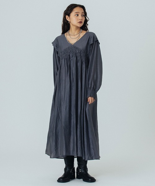 ROSE BUD（ローズバッド）の「VOLUME DRESS（ワンピース・レディース・グレー/ブラック・ONE SIZE）」の18枚目の写真