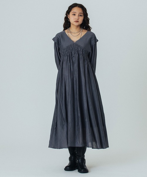 ROSE BUD（ローズバッド）の「VOLUME DRESS（ワンピース・レディース・グレー/ブラック・ONE SIZE）」の8枚目の写真