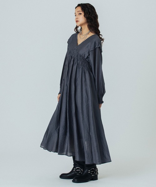 ROSE BUD（ローズバッド）の「VOLUME DRESS（ワンピース・レディース・グレー/ブラック・ONE SIZE）」の6枚目の写真