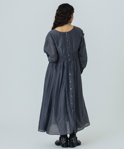 ROSE BUD（ローズバッド）の「VOLUME DRESS（ワンピース・レディース・グレー/ブラック・ONE SIZE）」の4枚目の写真