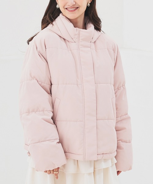 Honeys（ハニーズ）の「【非フッ素撥水加工】ファイバーダウンブルゾン（ブルゾン・レディース・ピンク/サックスブルー/ベージュ/ブラック/ホワイト・L/M/LL/S）」の10枚目の写真