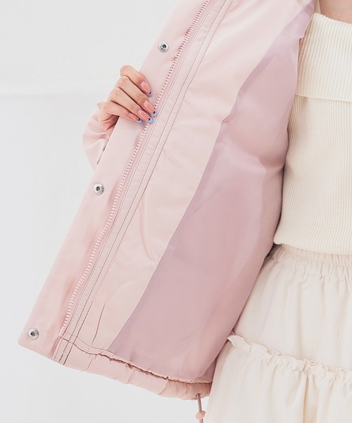 Honeys（ハニーズ）の「【非フッ素撥水加工】ファイバーダウンブルゾン（ブルゾン・レディース・ピンク/サックスブルー/ベージュ/ブラック/ホワイト・L/M/LL/S）」の11枚目の写真