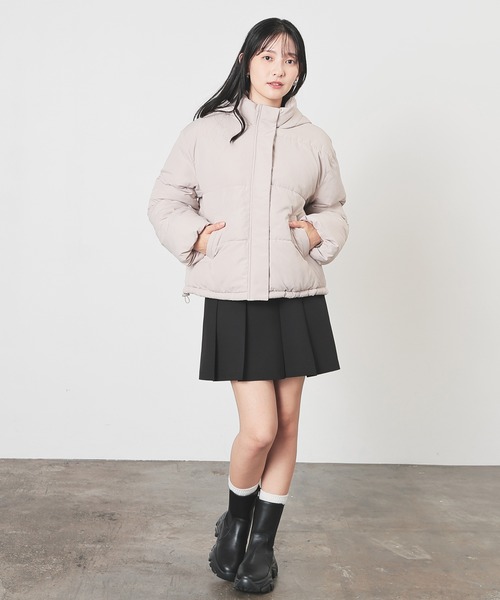 Honeys（ハニーズ）の「【非フッ素撥水加工】ファイバーダウンブルゾン（ブルゾン・レディース・ピンク/サックスブルー/ベージュ/ブラック/ホワイト・L/M/LL/S）」の12枚目の写真
