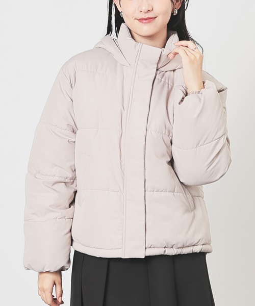 Honeys（ハニーズ）の「【非フッ素撥水加工】ファイバーダウンブルゾン（ブルゾン・レディース・ピンク/サックスブルー/ベージュ/ブラック/ホワイト・L/M/LL/S）」の14枚目の写真