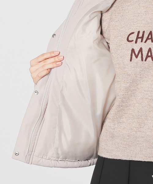 Honeys（ハニーズ）の「【非フッ素撥水加工】ファイバーダウンブルゾン（ブルゾン・レディース・ピンク/サックスブルー/ベージュ/ブラック/ホワイト・L/M/LL/S）」の15枚目の写真