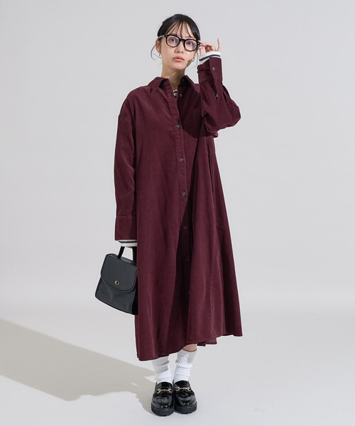 コーデュロイ シャツワンピース（ワンピース）｜FREAK'S STORE