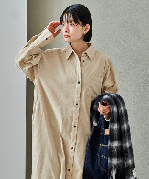 セール】コーデュロイ シャツワンピース（ワンピース）｜FREAK'S STORE