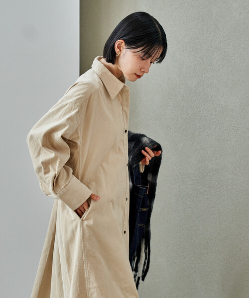 FREAK'S STORE(フリークスストア)の「コーデュロイ シャツワンピース(ワンピース・レディース・ナチュラル/ネイビー/ワインレッド・フリ-)」の11枚目の写真