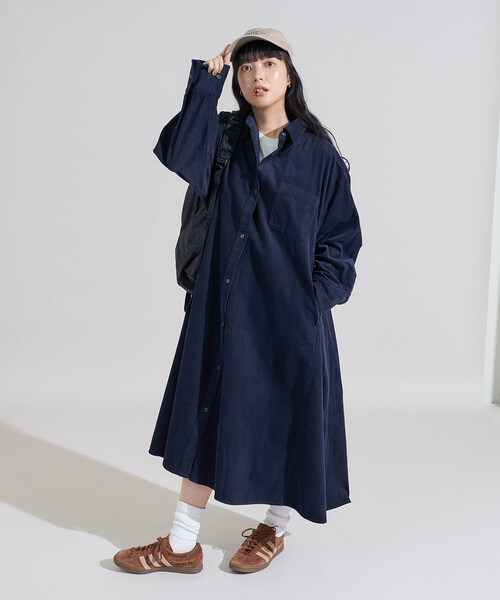 セール】コーデュロイ シャツワンピース（ワンピース）｜FREAK'S STORE
