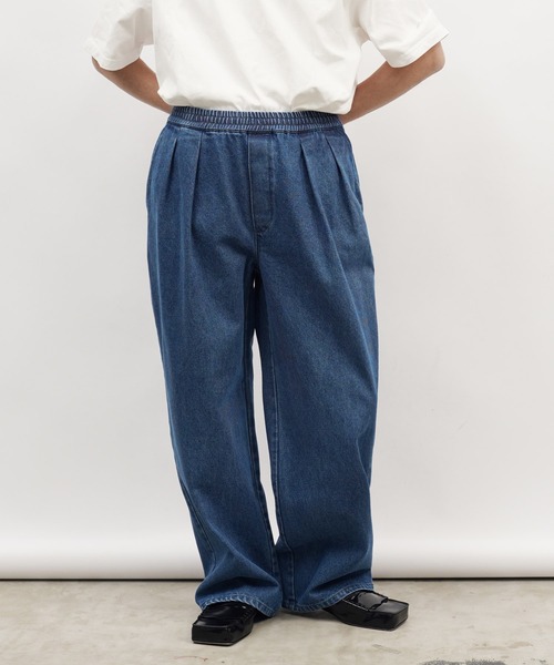 Aphlotus（アプロタス）の「イージータックデニムスラックス（デニムパンツ・メンズ・ブラック/ブルー・LARGE/MEDIUM/SMALL）」の2枚目の写真