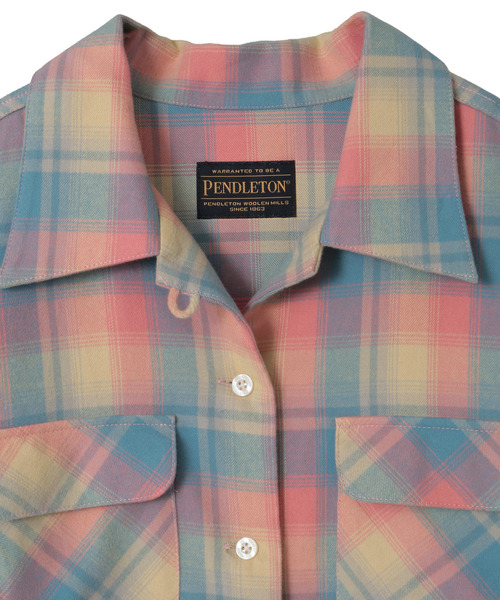 PENDLETON(ペンドルトン)の「【PENDLETON】FLANNEL CHECKED MULTI DRESS(シャツワンピース・レディース・サックスブルー/ピンク/ベージュ・FREE)」の18枚目の写真