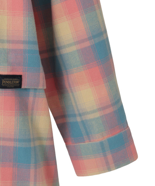 PENDLETON(ペンドルトン)の「【PENDLETON】FLANNEL CHECKED MULTI DRESS(シャツワンピース・レディース・サックスブルー/ピンク/ベージュ・FREE)」の16枚目の写真