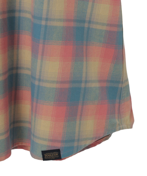 PENDLETON(ペンドルトン)の「【PENDLETON】FLANNEL CHECKED MULTI DRESS(シャツワンピース・レディース・サックスブルー/ピンク/ベージュ・FREE)」の15枚目の写真