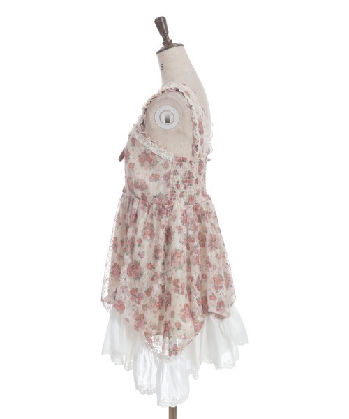 axes femme（アクシーズファム）の「花柄レースチュニック（チュニック