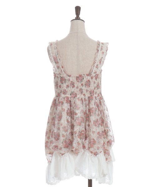 axes femme（アクシーズファム）の「花柄レースチュニック（チュニック