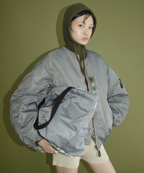 CLANE（クラネ）の「CLANE x FRGMT REVERSIBLE MA-1（MA-1・レディース・カーキ/ブラック・S/M）」の22枚目の写真