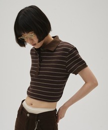 TODAYFUL(gDfCt)Border Polo Tops(|Vc)