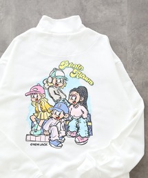 ハーフジップトレーナー スウェット トレーナー」に該当するホワイト