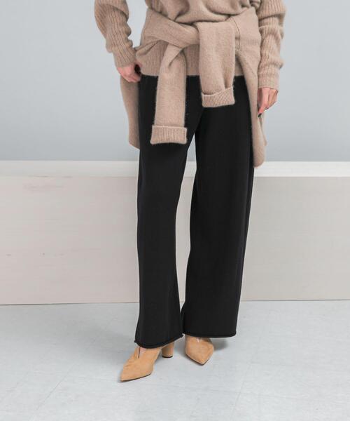 URBAN RESEARCH ROSSO WOMEN(アーバンリサーチ ロッソ)の「メリノウールニットパンツ(その他パンツ・レディース・ブラック/アイボリー・FREE)」の9枚目の写真
