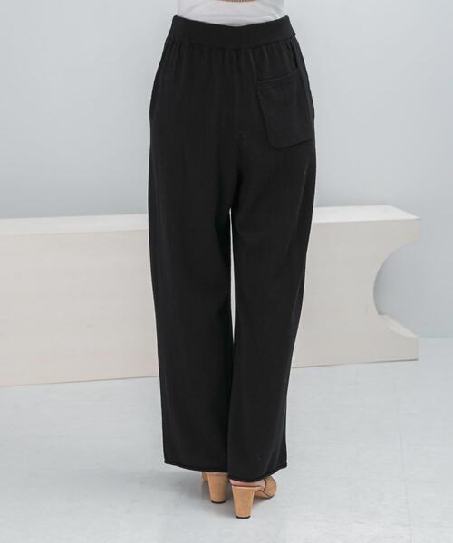 URBAN RESEARCH ROSSO WOMEN(アーバンリサーチ ロッソ)の「メリノウールニットパンツ(その他パンツ・レディース・ブラック/アイボリー・FREE)」の14枚目の写真