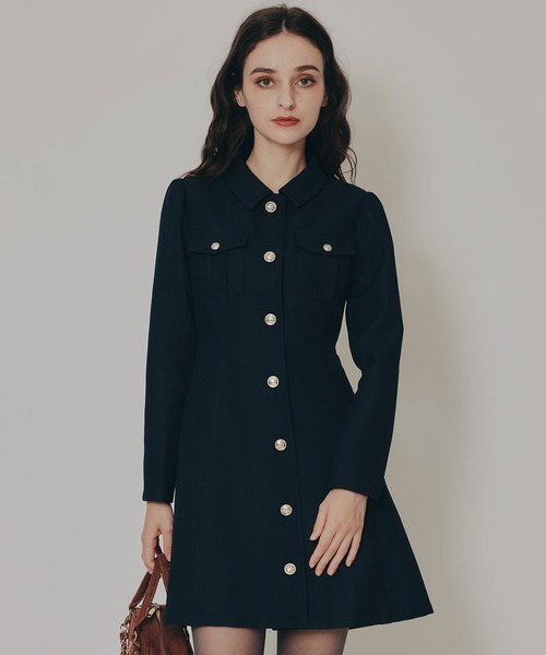 レディアゼル エンブレムボタンシャツワンピース レディアゼル REDYAZEL エンブレムボタンシャツワンピース
