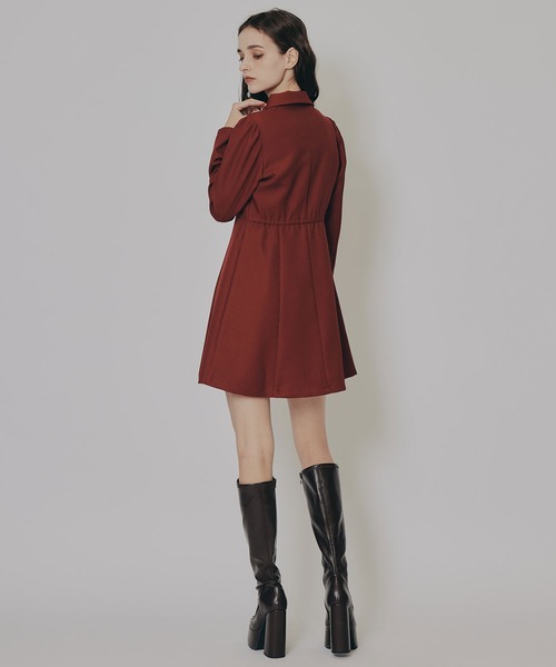 REDYAZEL（レディアゼル）の「エンブレムボタンマイクロワッフルシャツワンピース（ワンピース・レディース・オフホワイト/レッド/グリーン/ネイビー・SMALL/MEDIUM）」の19枚目の写真