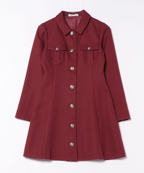 レディアゼル エンブレムボタンシャツワンピース エンブレムボタンシャツワンピース（ワンピース）｜REDYAZEL