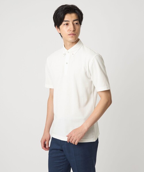 UNITED ARROWS ニットポロシャツ ✴︎未使用 コットン ハイゲージ ニットポロシャツ（ニット/セーター）｜UNITED