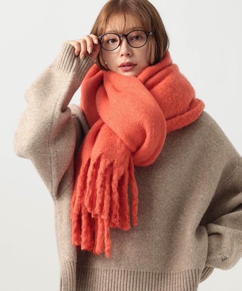 BAYFLOW(ベイフロー)の「静電気軽減マフラー(マフラー・レディース・オレンジ/ベージュ/ブルー/オフホワイト・FREE)」の4枚目の写真