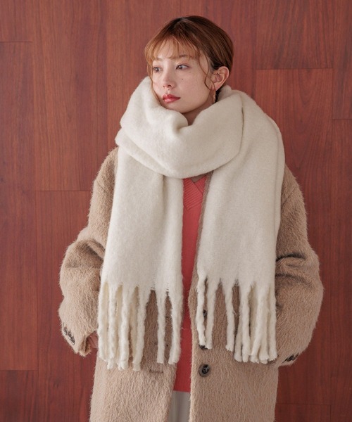 BAYFLOW(ベイフロー)の「静電気軽減マフラー(マフラー・レディース・オレンジ/ベージュ/ブルー/オフホワイト・FREE)」の18枚目の写真