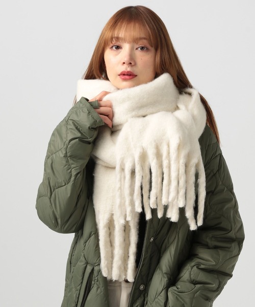 BAYFLOW(ベイフロー)の「静電気軽減マフラー(マフラー・レディース・オレンジ/ベージュ/ブルー/オフホワイト・FREE)」の21枚目の写真