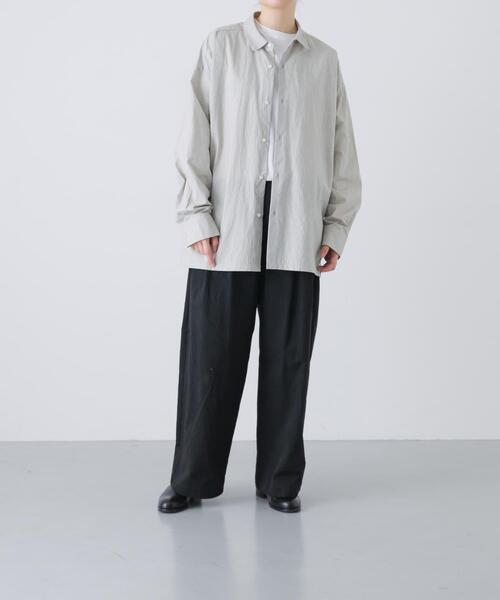 ユニセックス』コットンレギュラーカラーボックスシャツ（シャツ