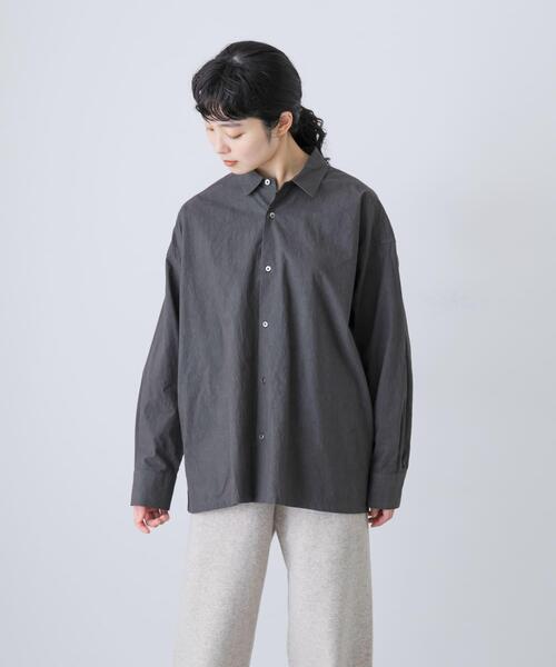 かぐれ（kagure）/『ユニセックス』コットンレギュラーカラーボックスシャツ ユニセックス』コットンレギュラーカラーボックスシャツ（シャツ