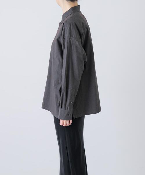かぐれ(カグレ)の「『ユニセックス』コットンレギュラーカラーボックスシャツ(シャツ/ブラウス・レディース・ブラック/ライトグレー/チャコールグレー・1/2)」の16枚目の写真