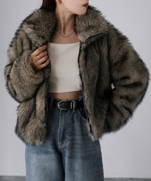 セール】ミドル丈フェイクファーAラインコート（その他アウター