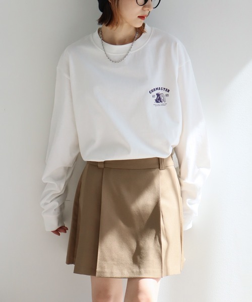 COBMASTER（コブマスター）の「【COBMASTER/コブマスター】 ピグメント加工 ロゴプリント クルーネック ロンT（Tシャツ/カットソー・メンズ・ナチュラル/ホワイト/ブラック/ブラウン・M(38)/L(40)/XL(42)）」の17枚目の写真