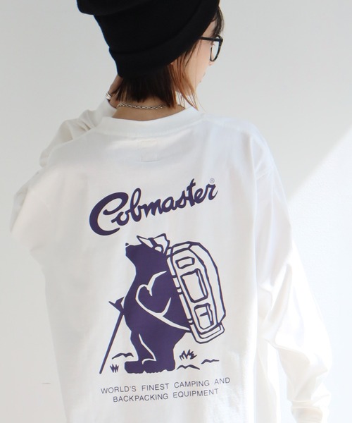 COBMASTER（コブマスター）の「【COBMASTER/コブマスター】 ピグメント加工 ロゴプリント クルーネック ロンT（Tシャツ/カットソー・メンズ・ナチュラル/ホワイト/ブラック/ブラウン・M(38)/L(40)/XL(42)）」の12枚目の写真